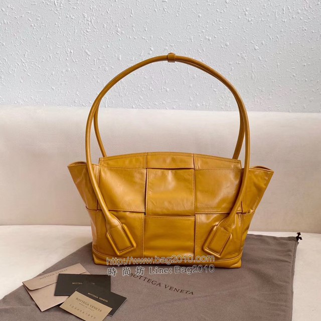 Bottega veneta高端女包 96009 寶緹嘉新款Arco48油蠟皮包 BV經典款小牛皮質中號手提包  gxz1227
